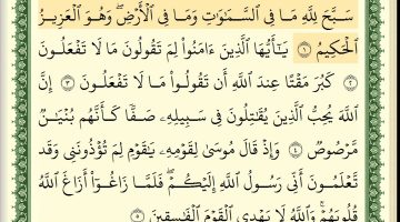 سبب نزول سورة الصف