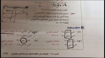 حل نظام من معادلتين خطيتين بيانيًا