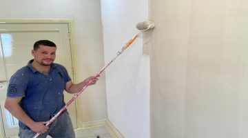 طريقة دهان الحوائط بالبلاستيك بالصور